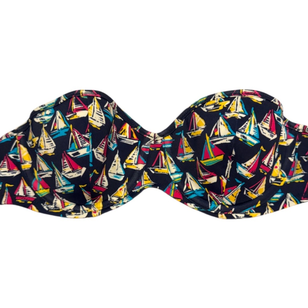 Y2K Victoria's Secret Nautical Sailboat Bandeau HalterTop Bikini Top ⭐️⭐️⭐️⭐️⭐️